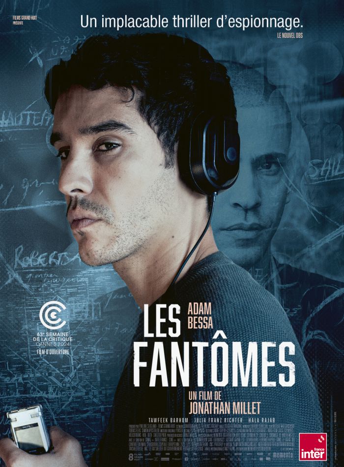 Affiche les fantomes, Hamid de profil avec un casque sur la tête