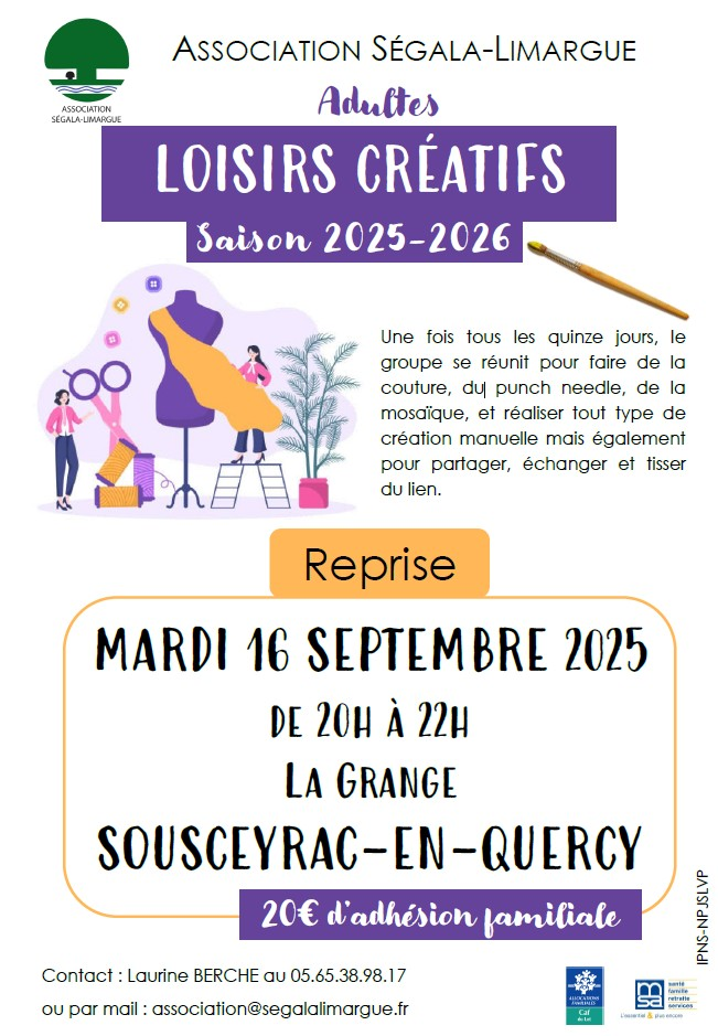 Reprise Loisirs Créatifs Sousceyrac-en-Quercy