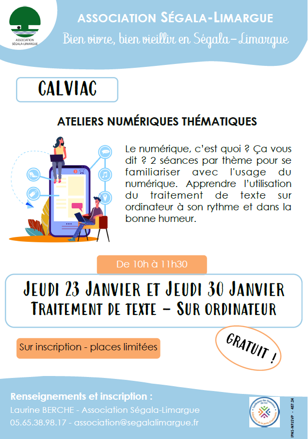 Ateliers numériques thématiques à Calviac