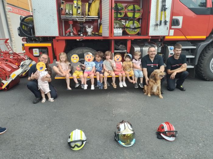 Le RPE les Pitchous à la caserne des Pompiers de Sousceyrac-en-Quercy !