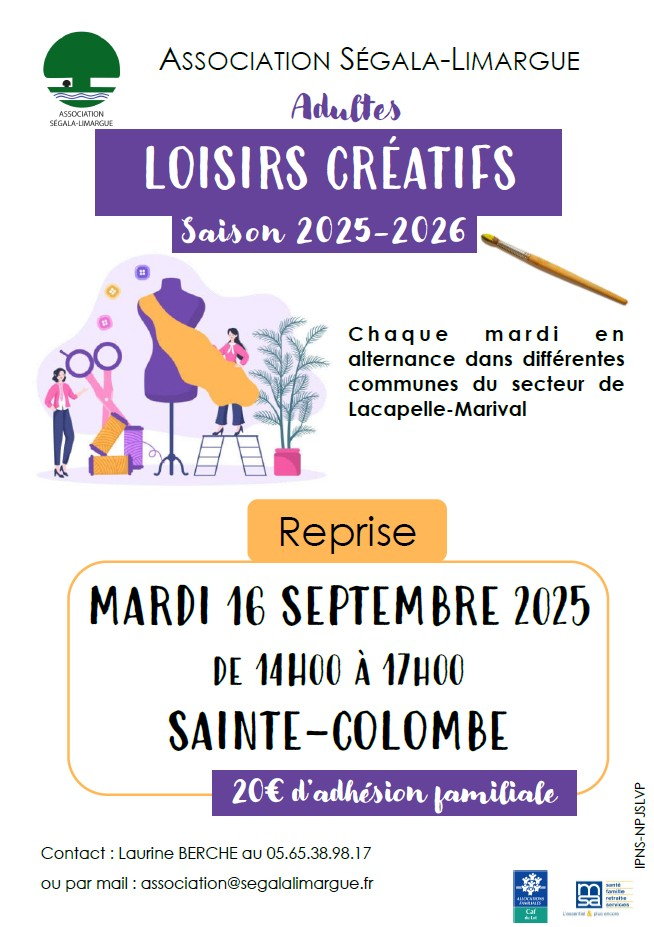 Reprise Loisirs Créatifs secteur Lacapelle-Marival