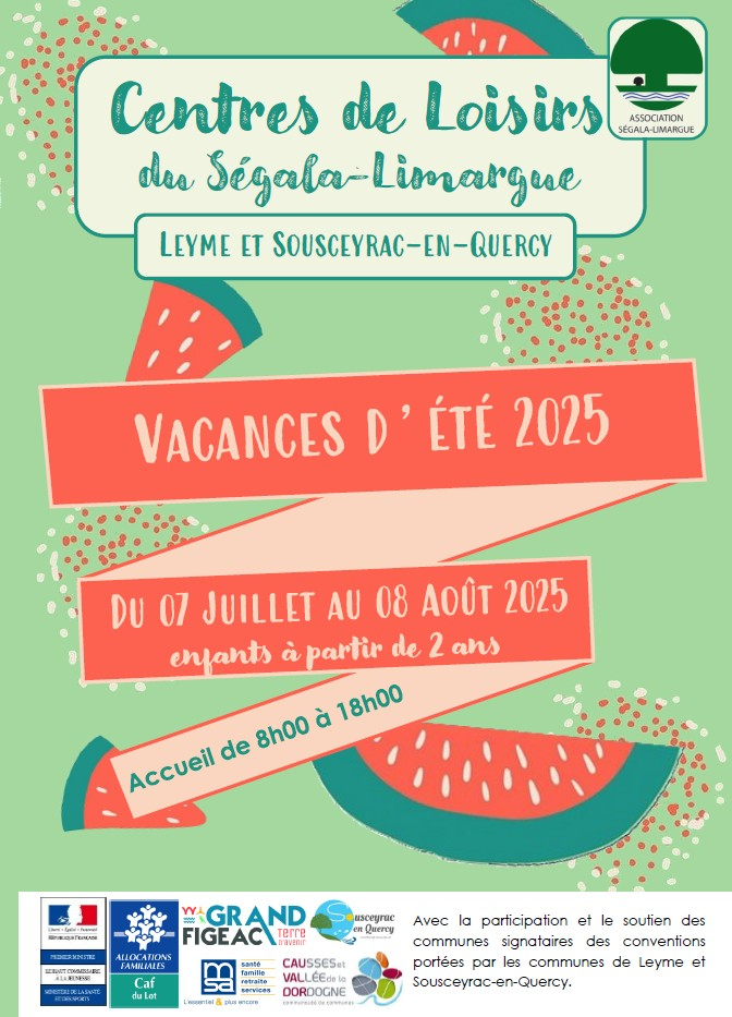 Programme des vacances d'été aux Centre de Loisirs du Ségala-Limargue !