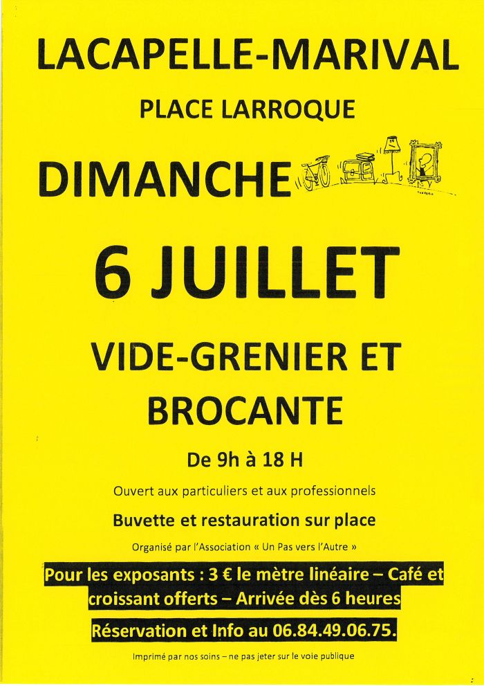 Vide-Grenier Un Pas vers l'Autre le 06/07