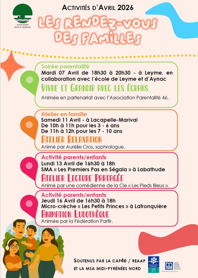 Rendez-vous des familles au mois d'Avril !
