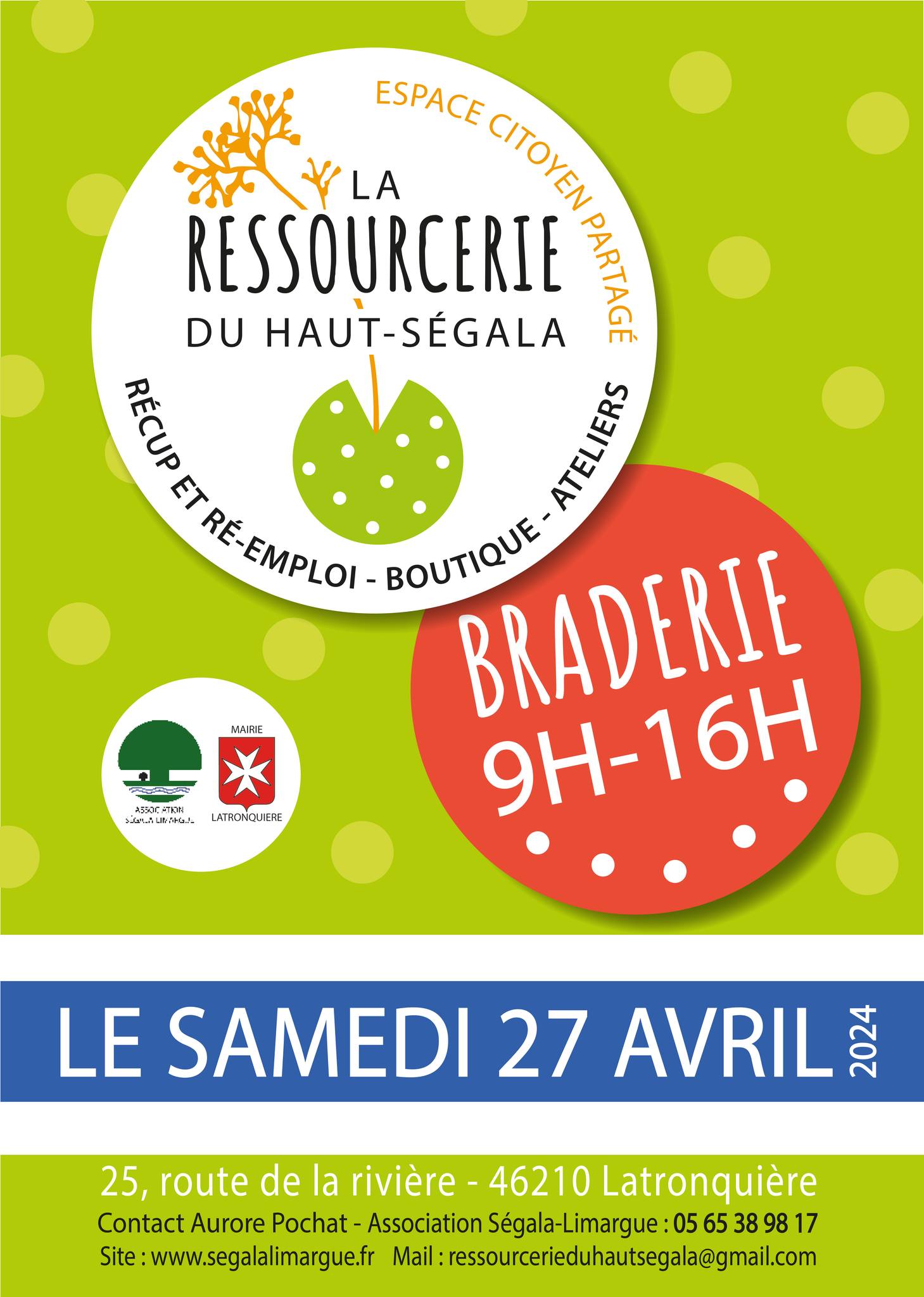 Braderie Ressourcerie le 27/04