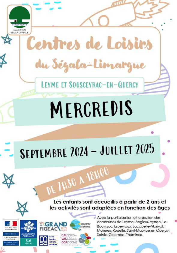 Programme des mercredis aux Centres de Loisirs