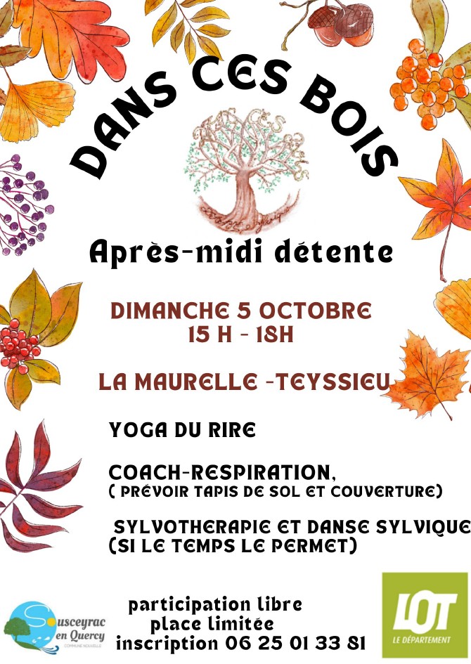 Dans ces bois, après-midi détente le 05/10