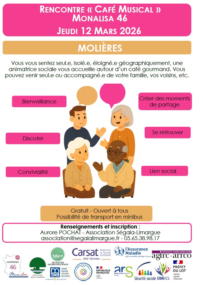 Rencontre céfa musical MONALISA 46 le 12/03 à Molières