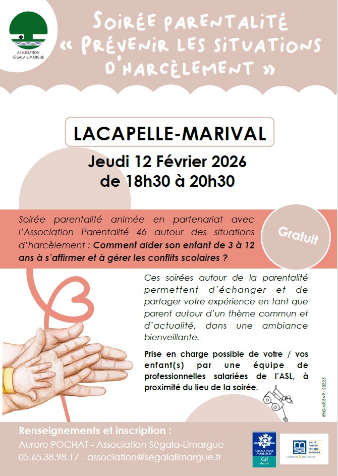 Soirée Parentalité à Lacapelle-Marival le 12/02