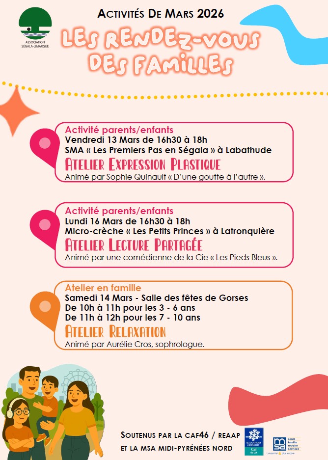 Rendez-vous des familles du mois de Mars !