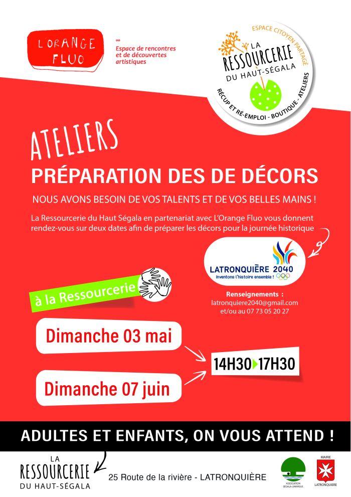 Ateliers Ressourcerie / Orange Fluo Latronquière 2040