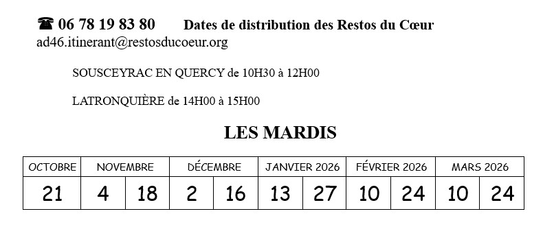 Campagne d'hiver des Restos du Coeur