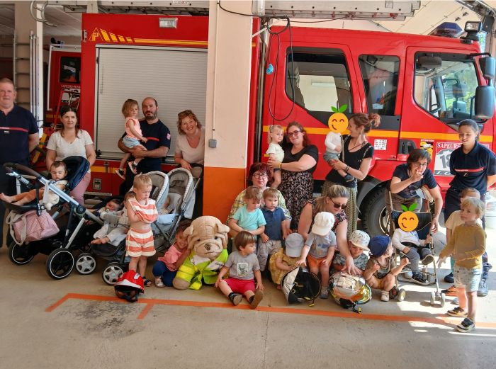 Sortie du RPE à la caserne des pompiers