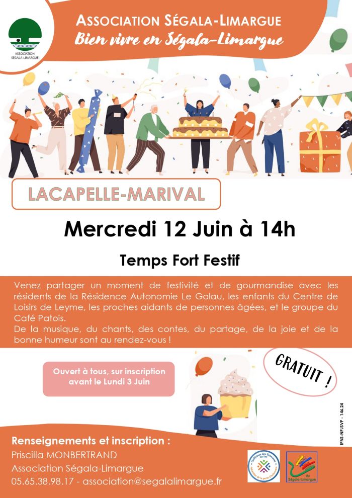 Temps fort festif à Lacapelle-Marival le 12/06 !