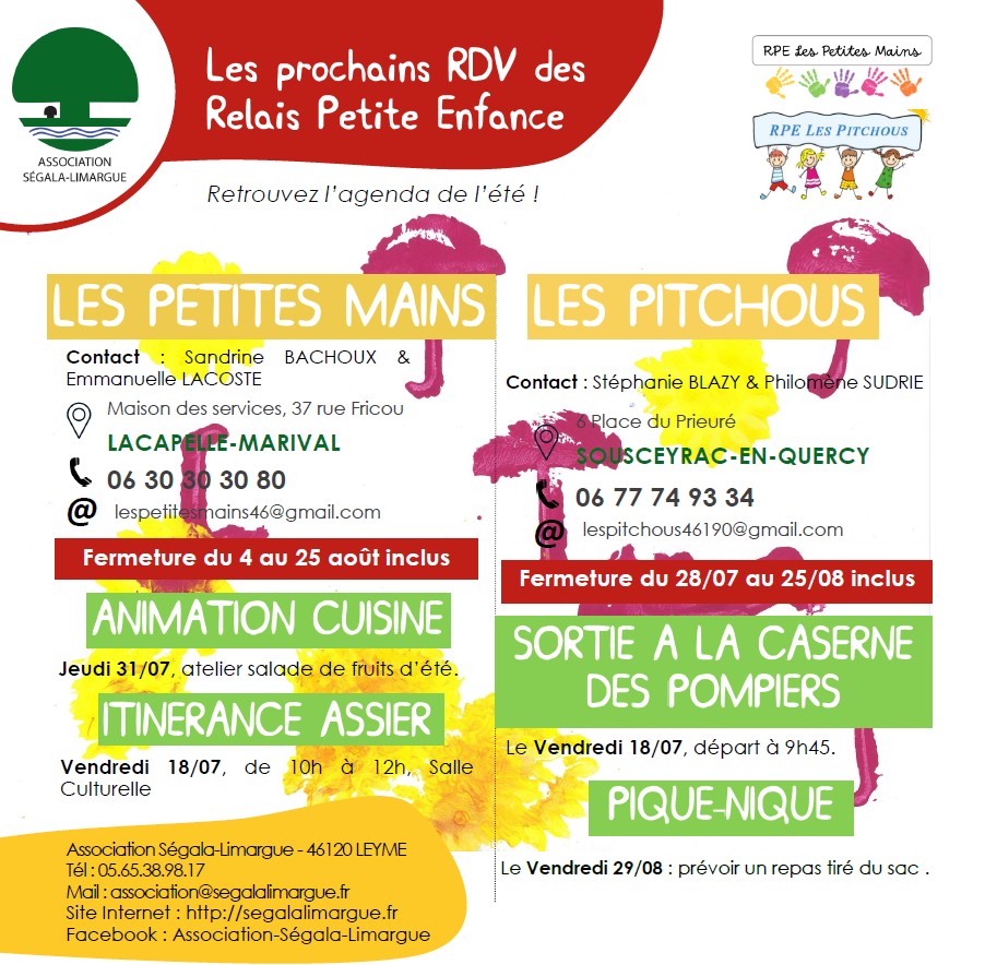 Prochains RDV des Relais Petite Enfance