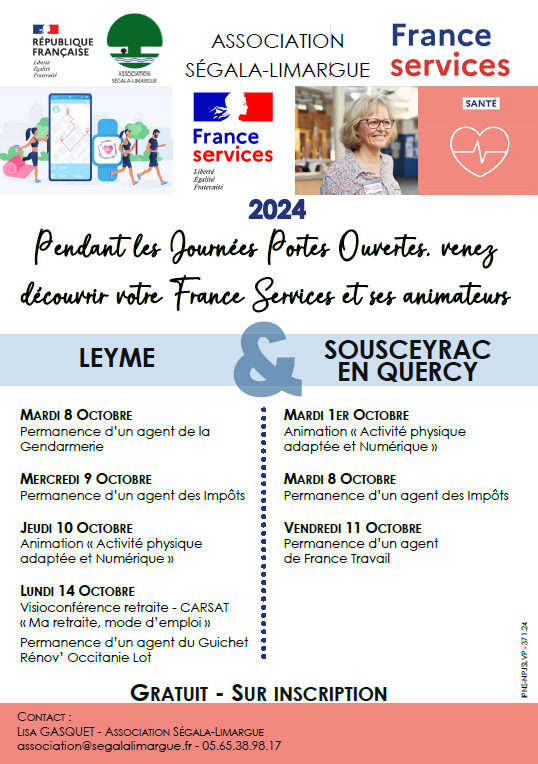 Journées Portes Ouvertes France Services Leyme et Sousceyrac-en-Quercy