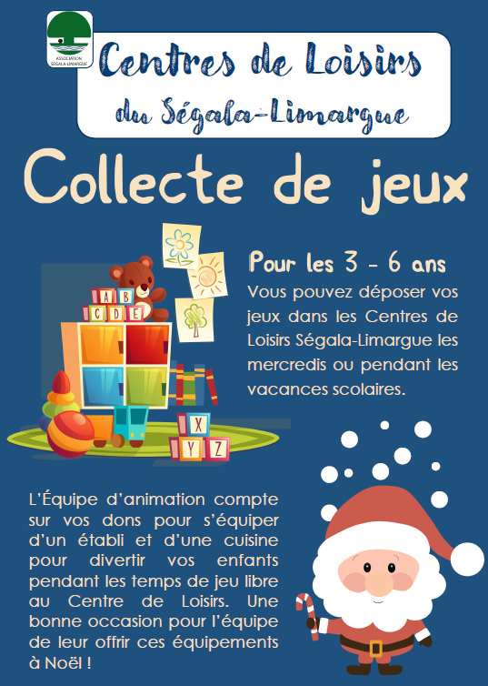 Collecte de jeux pour les centres de loisirs